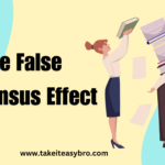 An illustration of the False Consensus Effect, The image highlights the cognitive bias where people overestimate how much others share their beliefs or behaviors.